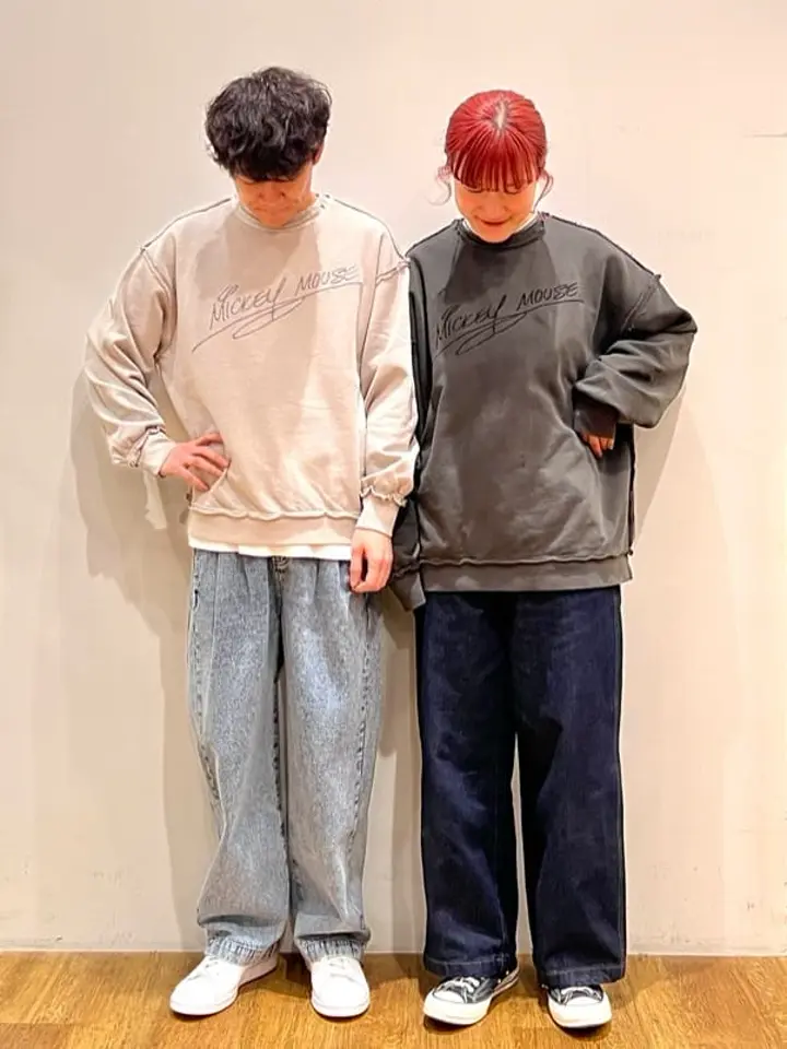 Disney/ディズニー ヴィンテージライク刺繍スウェット【ユニセックス