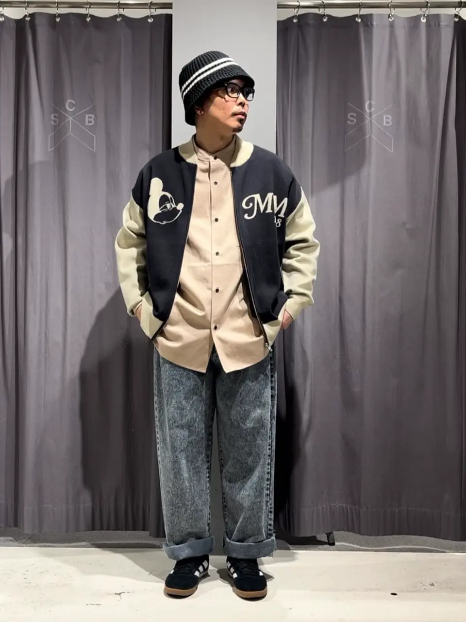 Disney/ディズニー カウチンモチーフZIPニットブルゾン【ユニセックス