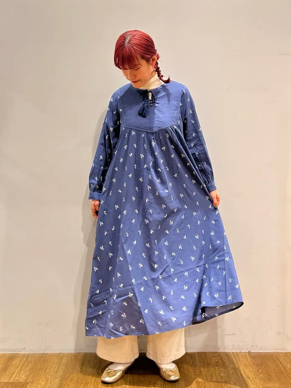 インド綿混キルト切替花柄ワンピース/CRAFT STANDARD BOUTIQUE