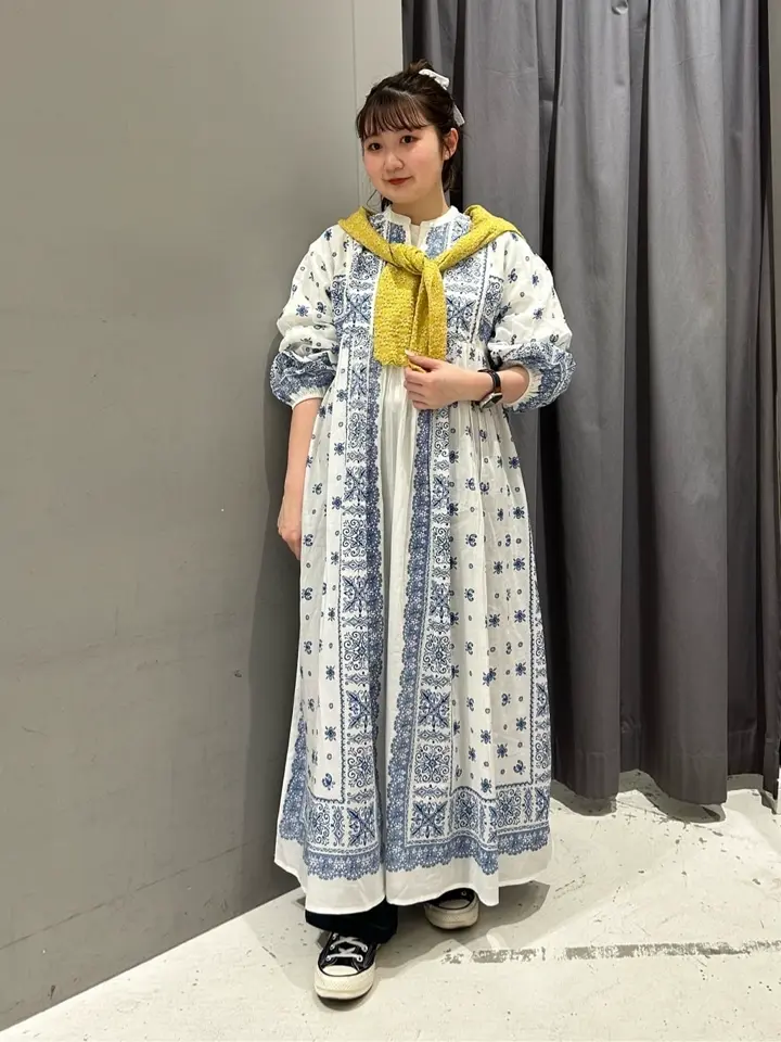 オーダーメイド エジプト超長綿100 850TC ホワイト 花柄 模様 カラフル 花柄ジャガードニットプルオーバー MONO-MART LADY'S│MONO-MART