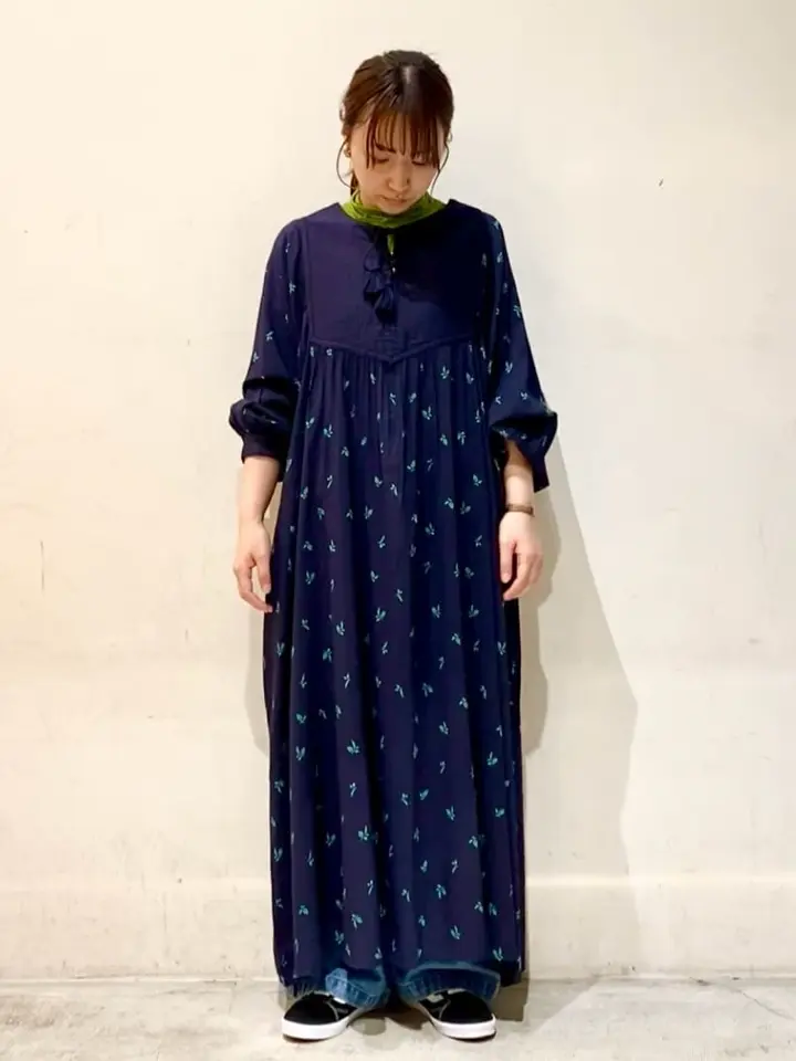 インド綿混キルト切替花柄ワンピース/CRAFT STANDARD BOUTIQUE インド綿混キルト切替花柄ワンピース/CRAFT STANDARD BOUTIQUE