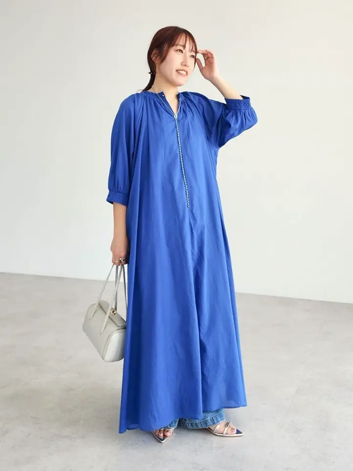 インド綿2WAYボイルギャザーネックワンピース/CRAFT STANDARD BOUTIQUE