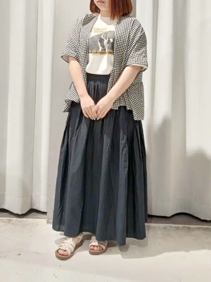 インド綿サイドタック切り替えスカート/CRAFT STANDARD BOUTIQUE