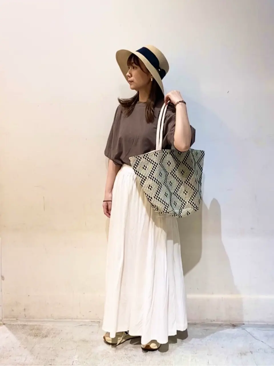 インド綿サイドタック切り替えスカート/CRAFT STANDARD BOUTIQUE
