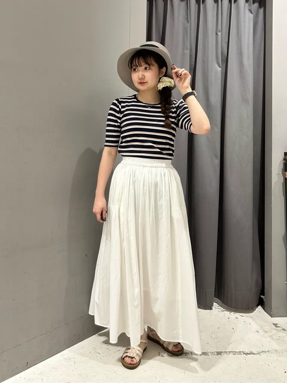 インド綿サイドタック切り替えスカート/CRAFT STANDARD BOUTIQUE