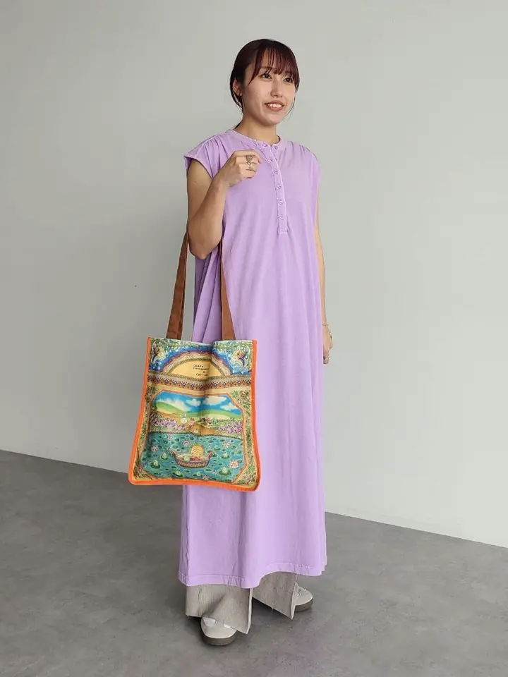 ≪USED≫ピグメントヘンリーネックカットソーワンピース/CRAFT