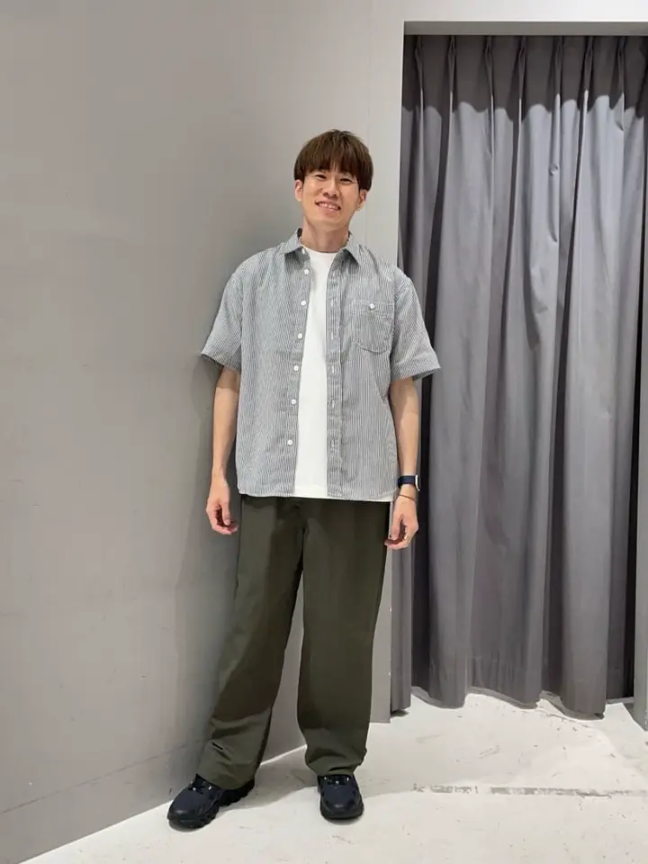 ヒッコリーストライプ刺繍入りワークシャツ/CRAFT STANDARD BOUTIQUE