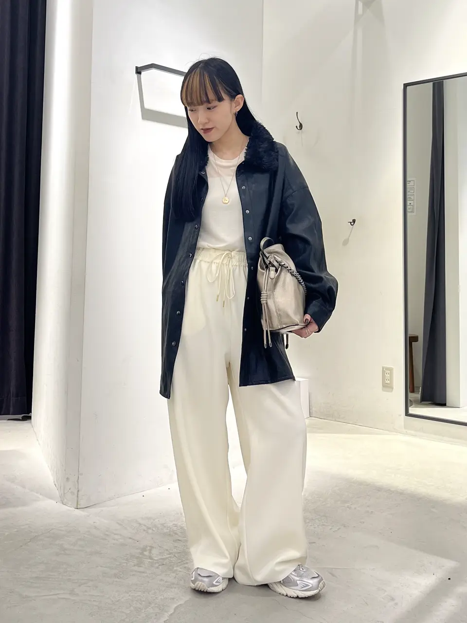 レザーライクシャツジャケット/YECCA VECCA（イェッカ ヴェッカ）の