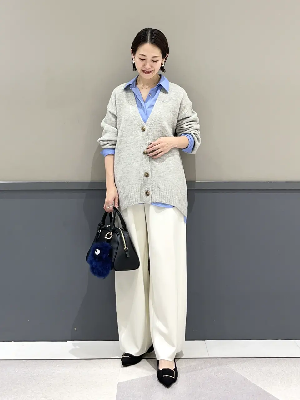 ミドル丈Vネックカーディガン/YECCA VECCA（イェッカ ヴェッカ）の