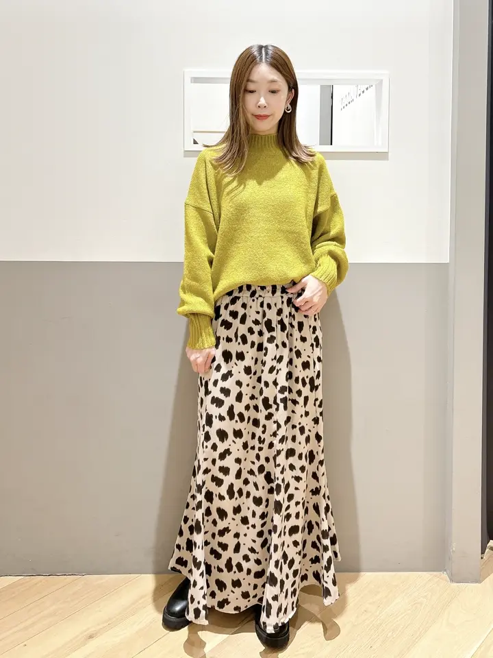 アニマル柄プリントマーメイドスカート/YECCA VECCA（イェッカ