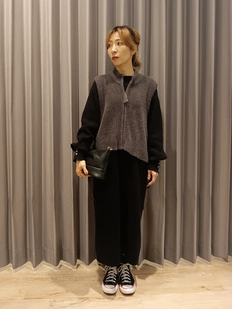 2点SET】ZIPベストセットニットワンピース/YECCA VECCA（イェッカ