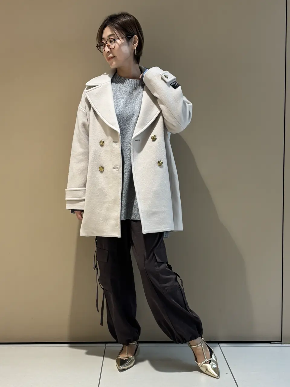 ウール混ミドル丈Pコート/YECCA VECCA（イェッカ ヴェッカ）のその他