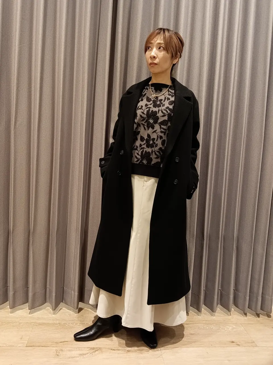 ウール混ロングダブルコート/YECCA VECCA（イェッカ ヴェッカ）の