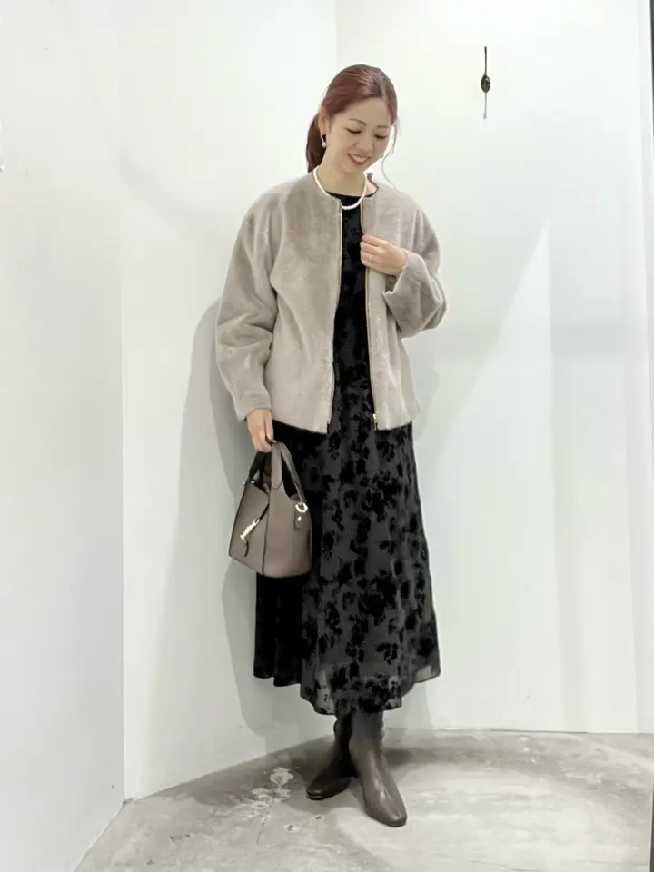 ボリューム袖フェイクファーコート/YECCA VECCA（イェッカ ヴェッカ