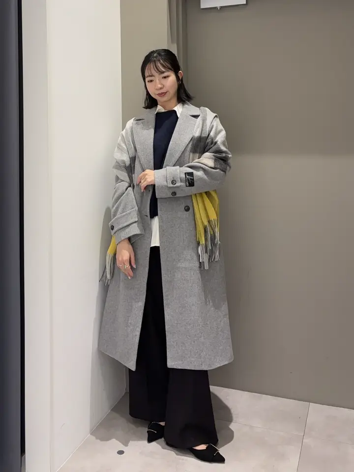 ウール混ロングダブルコート/YECCA VECCA（イェッカ ヴェッカ）の