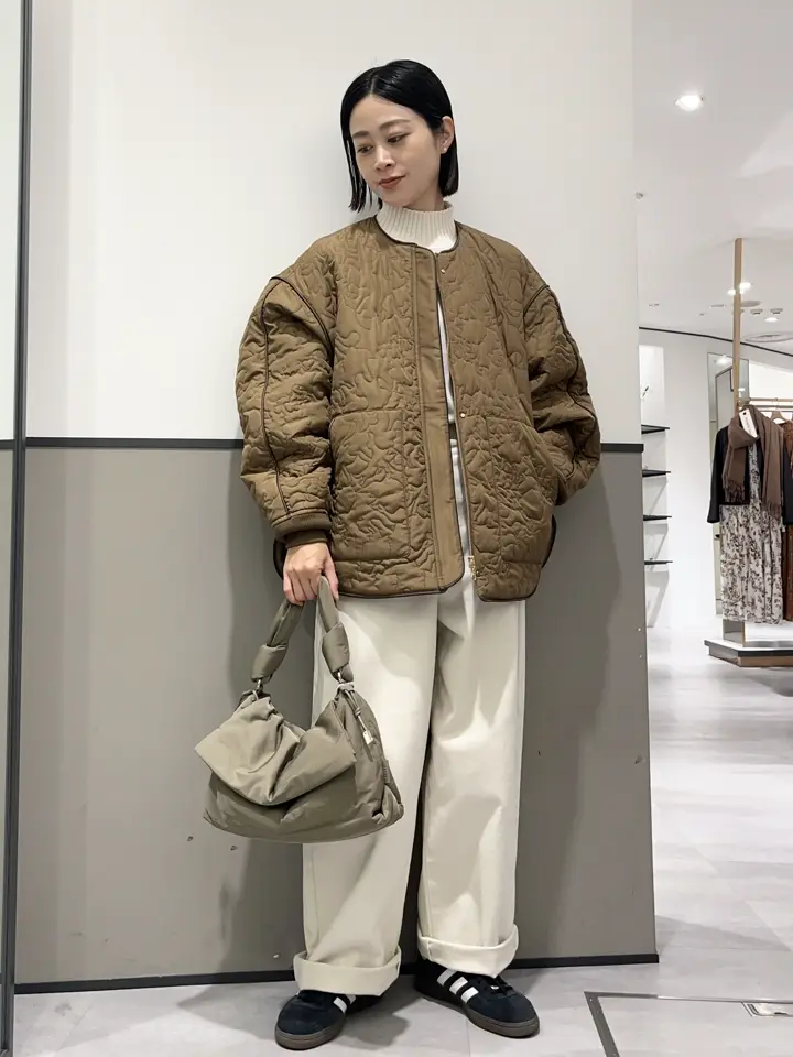 ニュアンス柄キルティングブルゾン/YECCA VECCA（イェッカ ヴェッカ