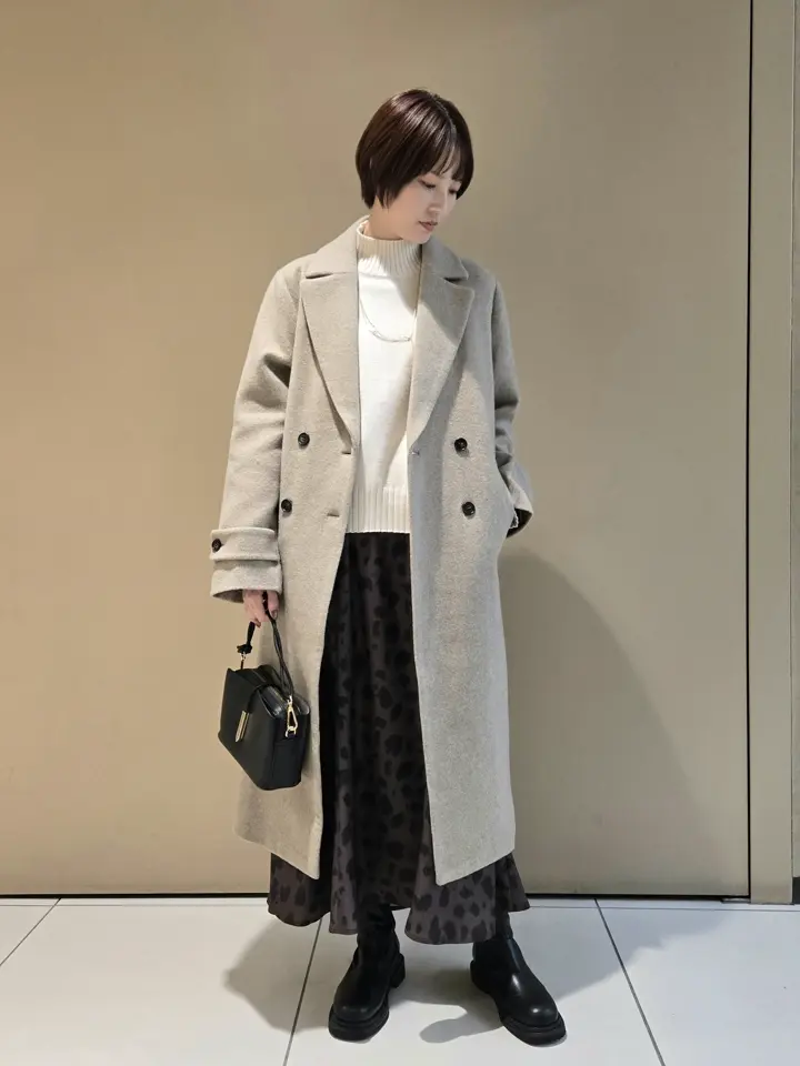 ウール混ロングダブルコート/YECCA VECCA（イェッカ ヴェッカ）の