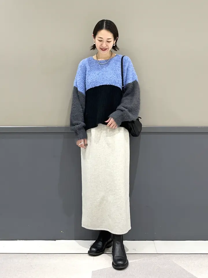 素材MIX配色デザインニット/YECCA VECCA（イェッカ ヴェッカ）のニット