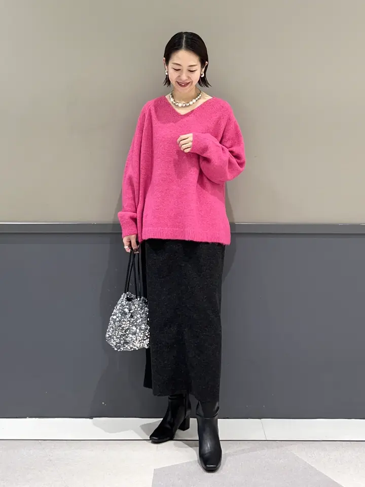 Vネックルーズニット/YECCA VECCA（イェッカ ヴェッカ）のニット