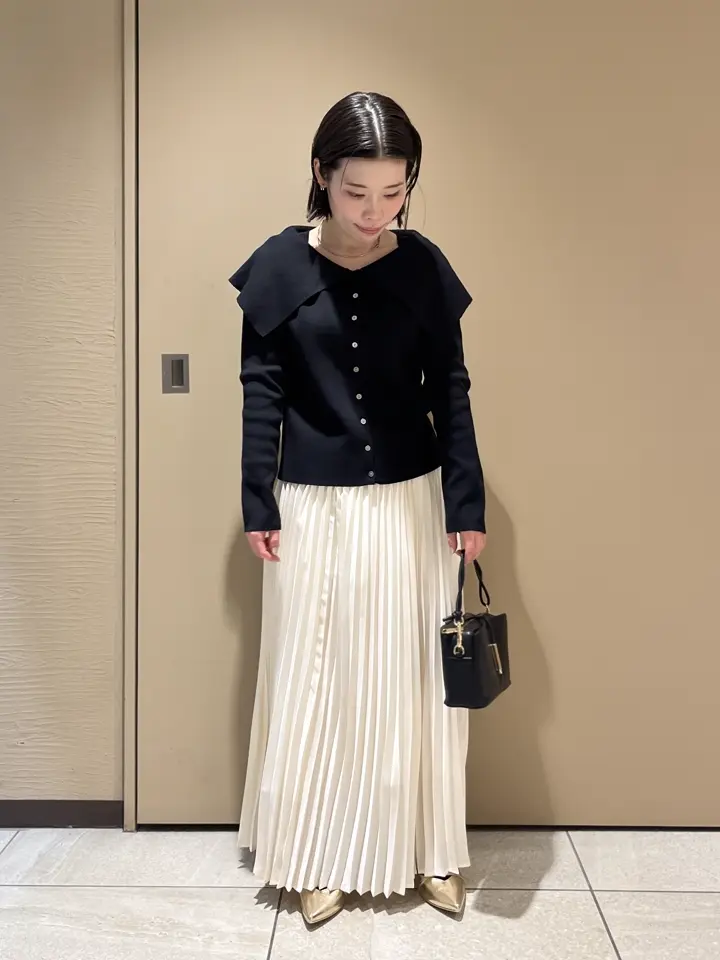 サテンプリーツスカート/YECCA VECCA（イェッカ ヴェッカ）のプリーツ