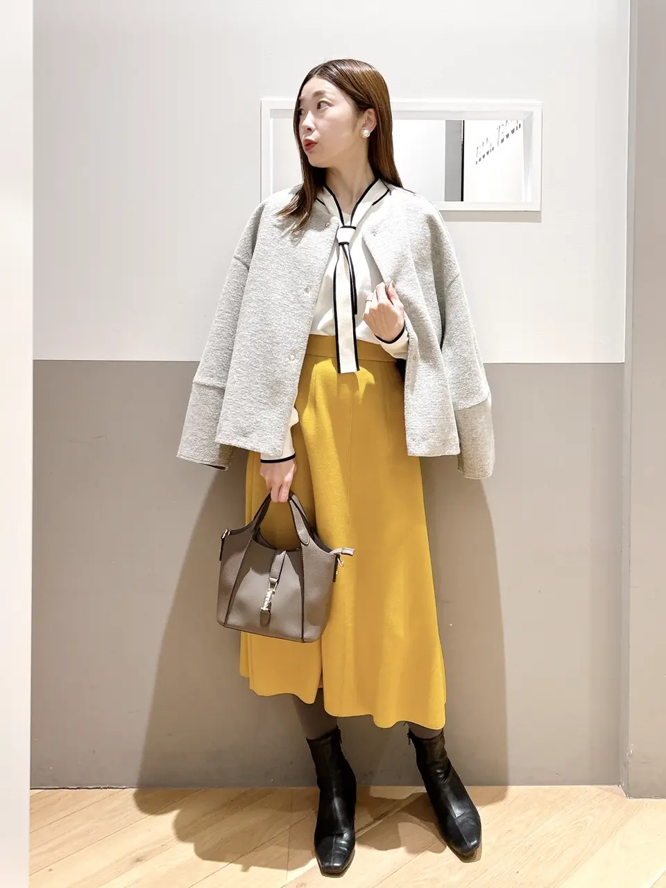 メルトンジャージーAラインスカート/YECCA VECCA（イェッカ ヴェッカ