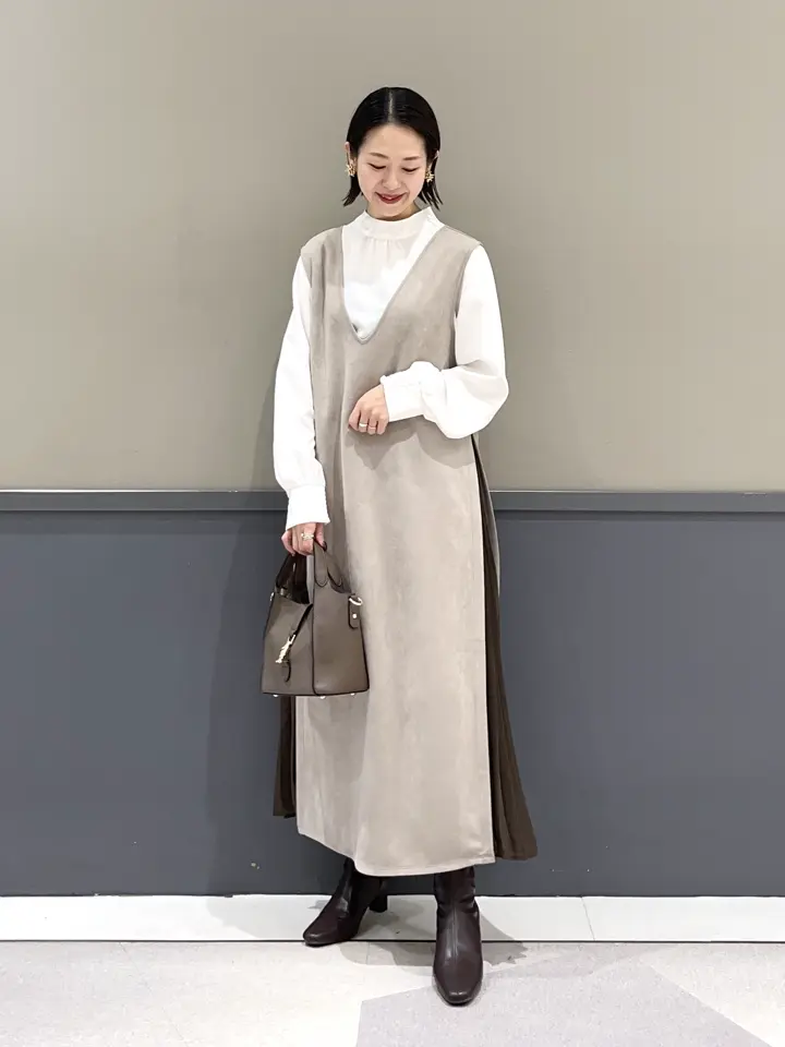 2点SET】ブラウスセットプリーツMIXジャンスカ/YECCA VECCA（イェッカ  