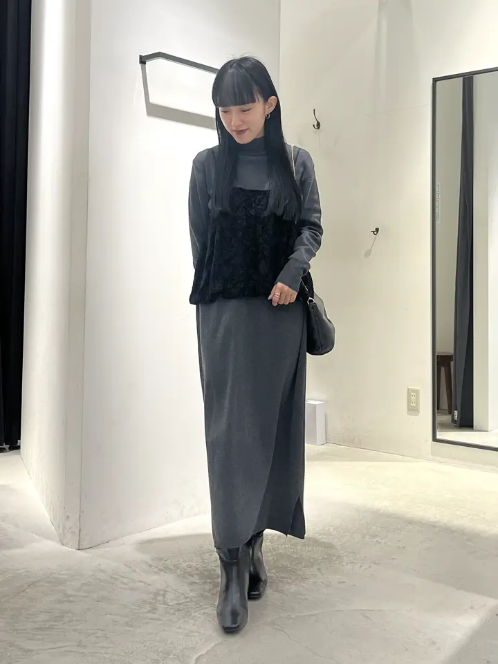 2点SET】バルーンキャミ付きニットワンピース/YECCA VECCA（イェッカ