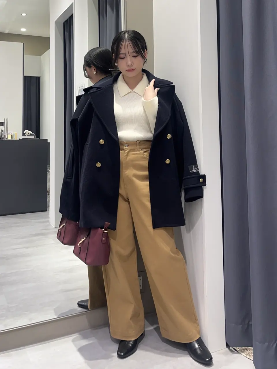 ウール混ミドル丈Pコート/YECCA VECCA（イェッカ ヴェッカ）のその他