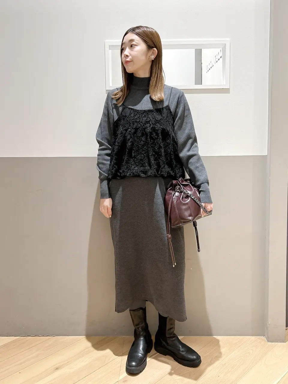 イェッカ ヴェッカ（YECCA VECCA）/【2点SET】バルーンキャミ付きニットワンピース 2点SET】バルーンキャミ付きニットワンピース/YECCA VECCA（イェッカ