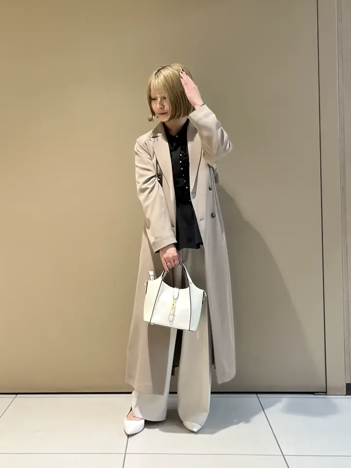 UVカット/花粉ガード】素材MIXトレンチコート/YECCA VECCA（イェッカ