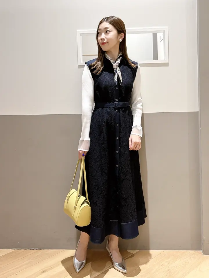 レース切替ジレワンピース/YECCA VECCA（イェッカ ヴェッカ）のデニム