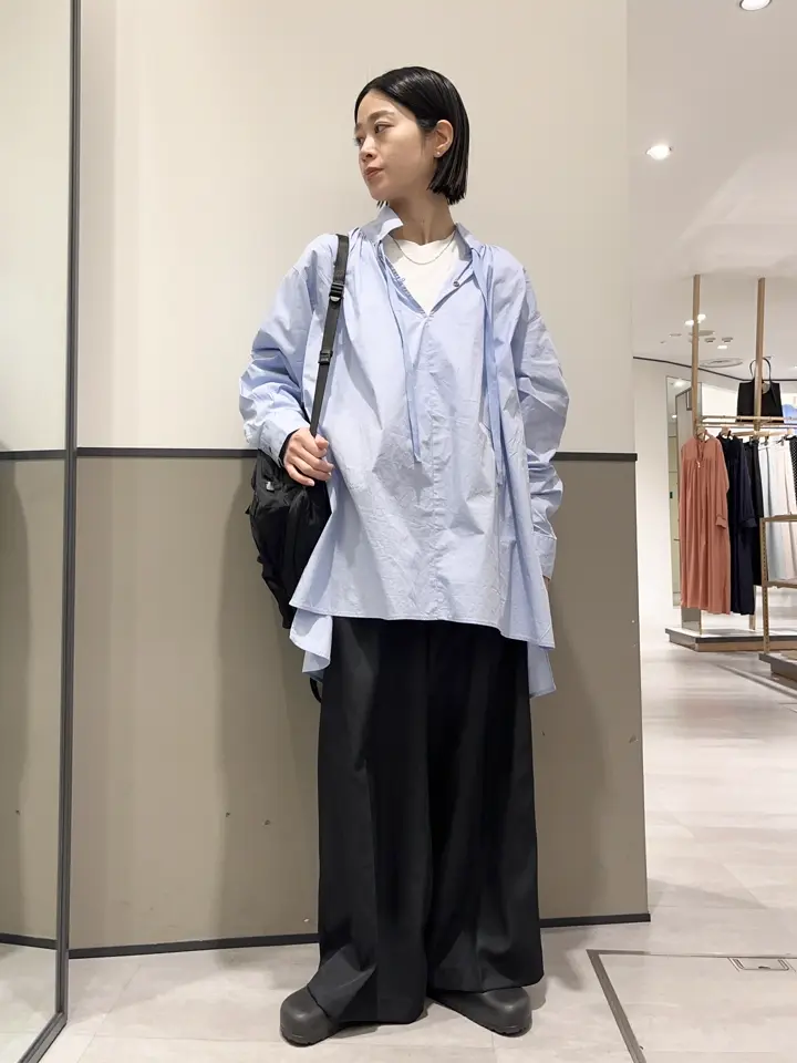 【オフホワイト】タイプライタースキッパーオーバーシャツ タイプライタースキッパーシャツ】｜PLAIN PEOPLE(プレインピープル