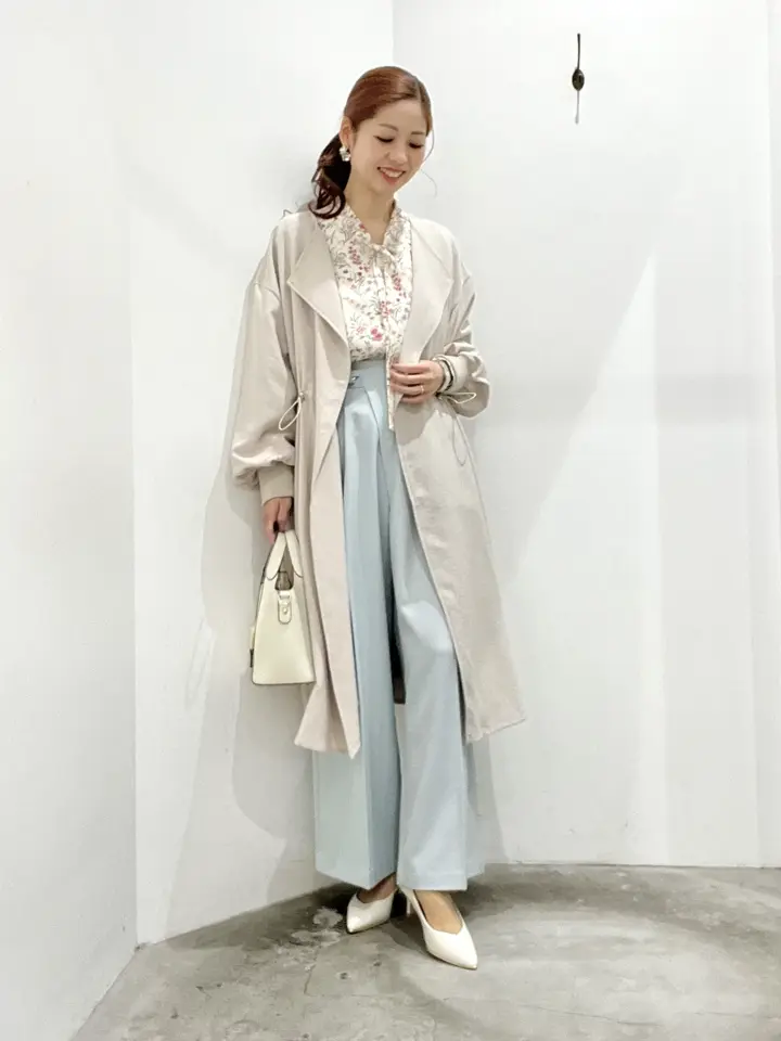 ノーカラーラペルロングコート/YECCA VECCA（イェッカ ヴェッカ）の