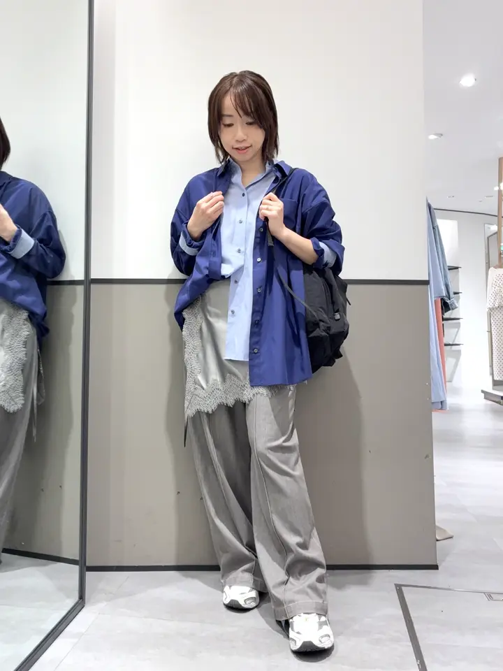 お値下げChacott ライトブルー レイヤードウェア シアーレイヤードシャツセット_Sax Blue – I'm in