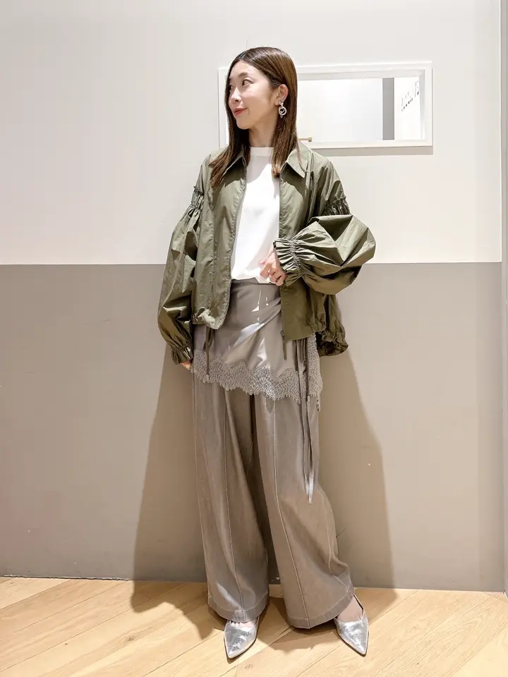 【ホワイト】2wayリブMIXジョーゼットブラウス YECCA VECCA｜2wayリブMIXジョーゼットブラウス | Rakuten Fashion
