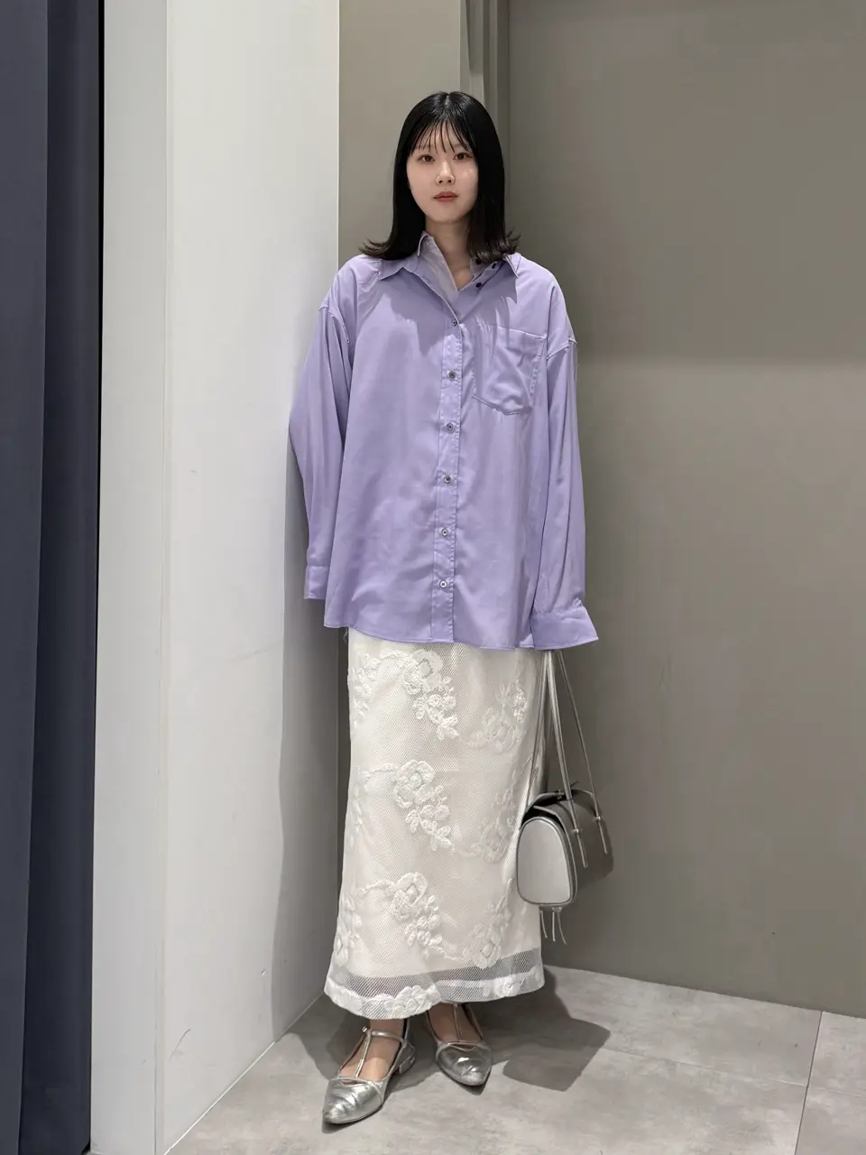 フラワー柄刺繍メッシュスカート/YECCA VECCA（イェッカ ヴェッカ）の