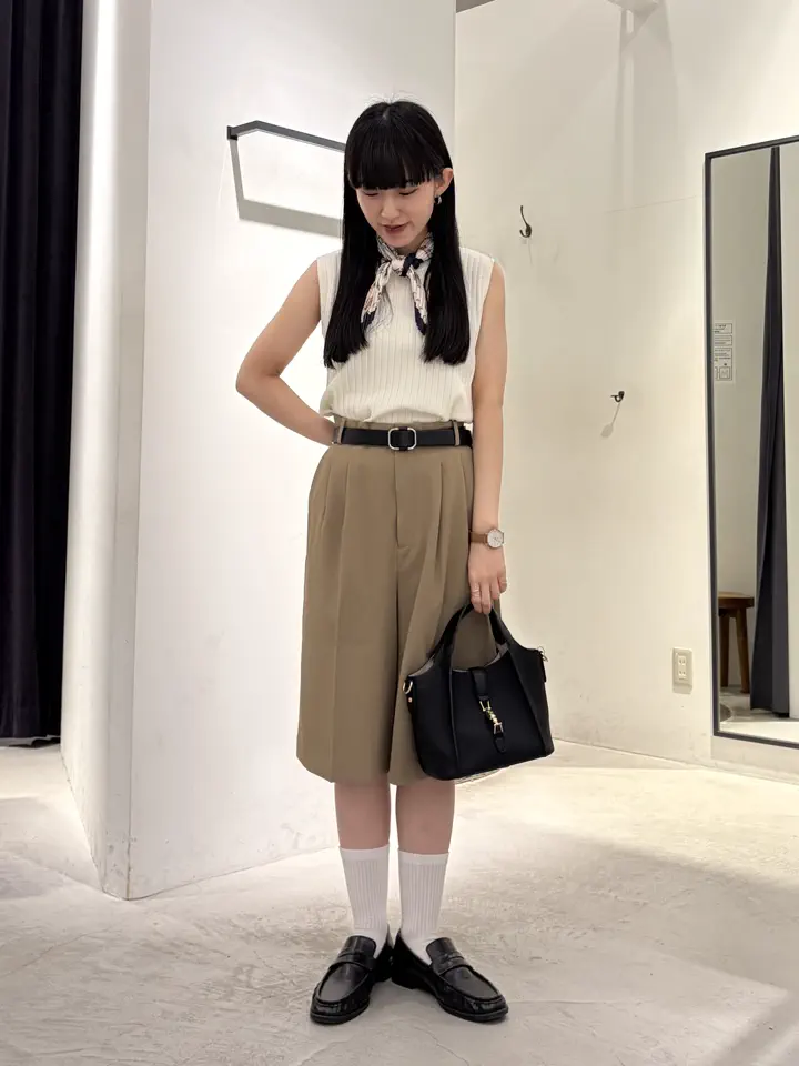 Jackie 美品 BLAMINK コットン14Gレギュラーノースリーブ 洗濯機洗い可】マシンウォッシャブルノースリーブリブニット/YECCA