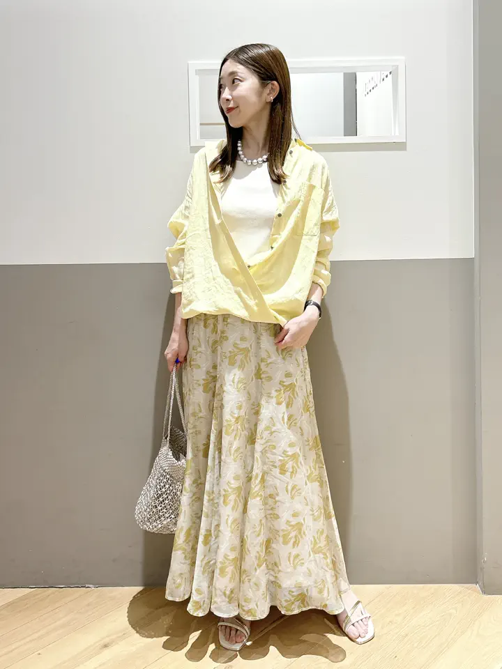 ボタニカル柄シアーロングスカート/YECCA VECCA（イェッカ ヴェッカ