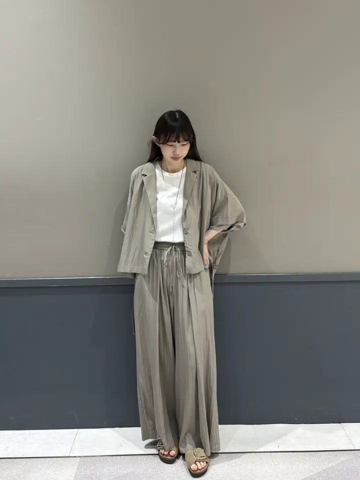 尾崎紗代子さん着用【UVカット/接触冷感/遮熱】COOLタックワイドパンツ