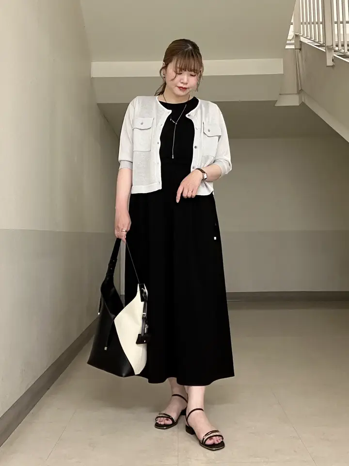 接触冷感】カットノースリーブワンピース/YECCA VECCA（イェッカ