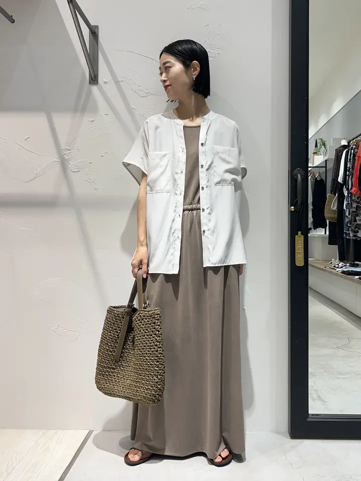接触冷感】カットノースリーブワンピース/YECCA VECCA（イェッカ