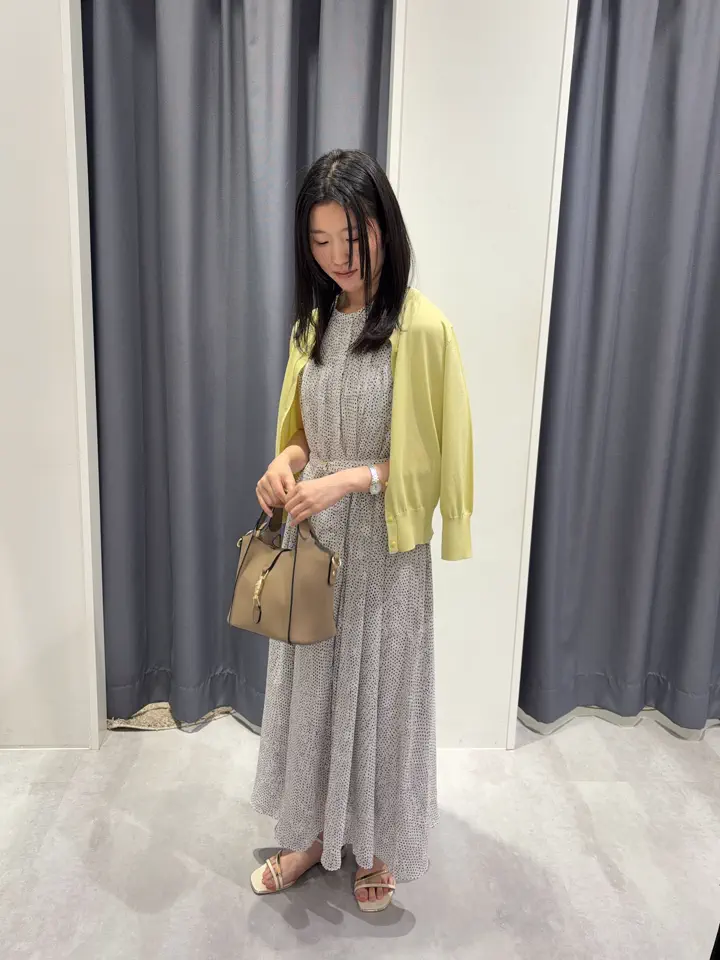 シアードット柄ギャザーワンピース/YECCA VECCA（イェッカ ヴェッカ