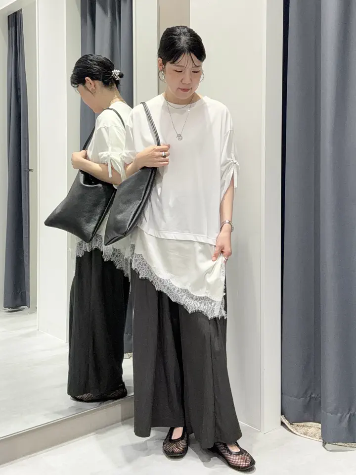 尾崎紗代子さん着用【UVカット/接触冷感/遮熱】COOLタックワイドパンツ