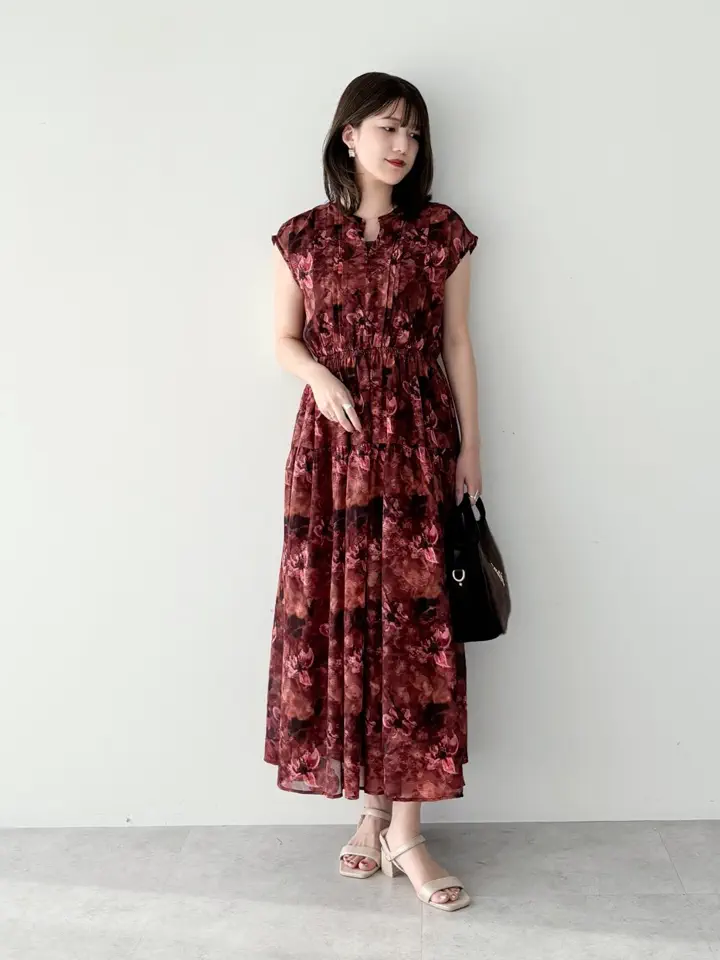 ぼかしフラワー柄ワンピース/YECCA VECCA（イェッカ ヴェッカ）の