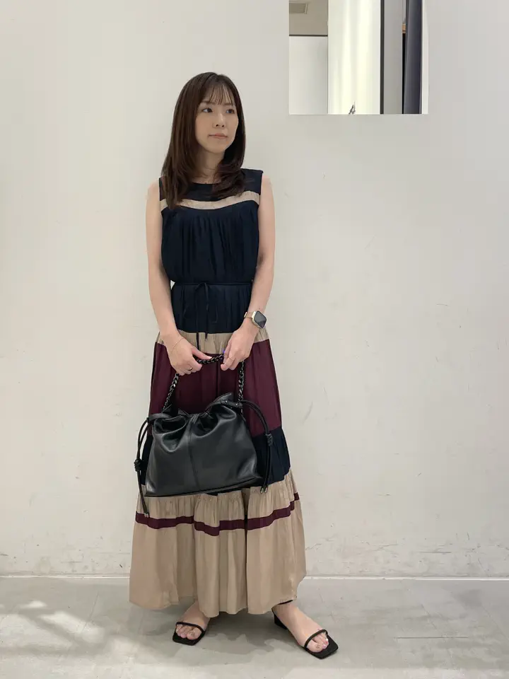 マルチカラーギャザーワンピース/YECCA VECCA（イェッカ ヴェッカ）の