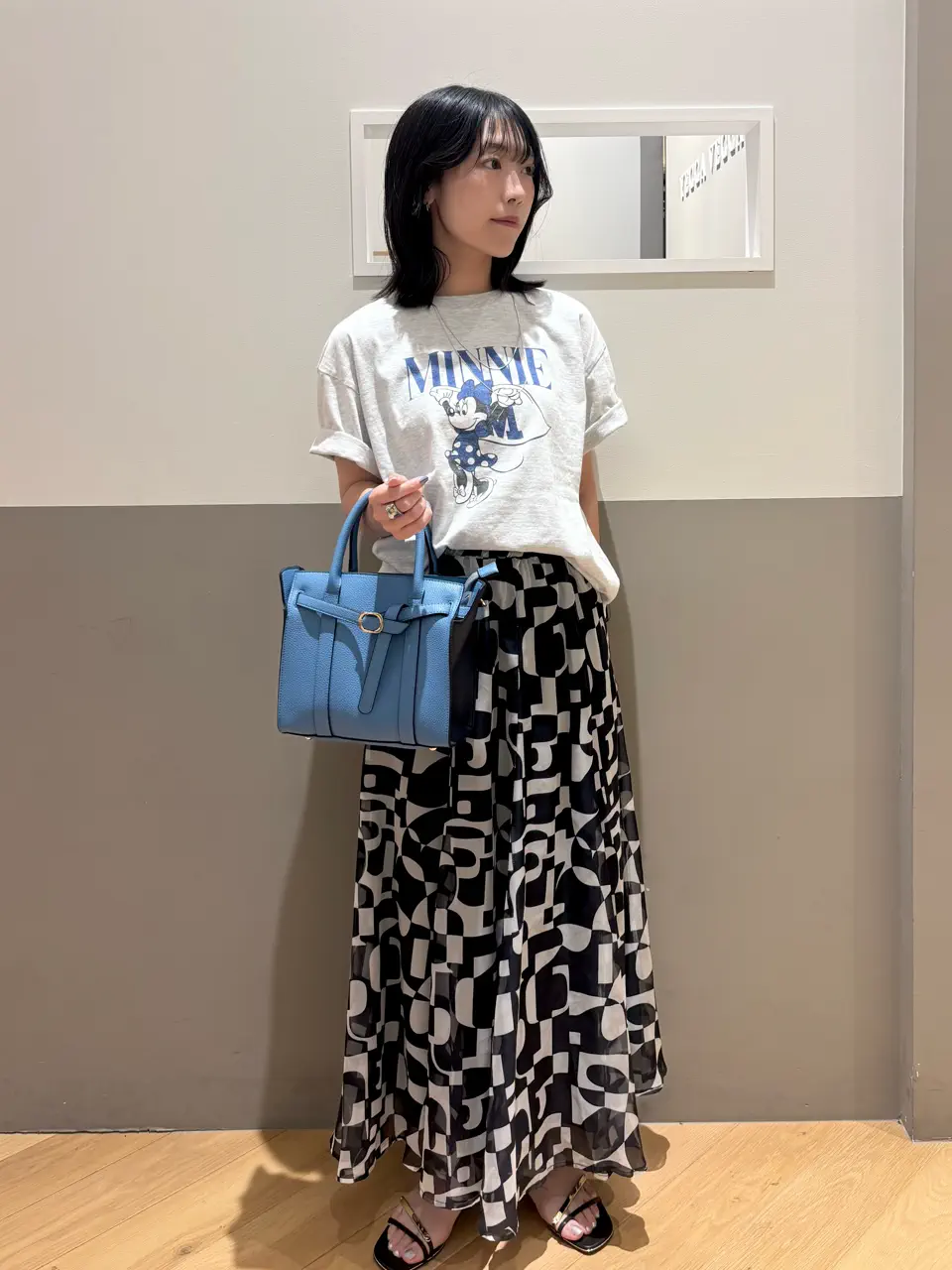 アート柄シアーロングスカート/YECCA VECCA（イェッカ ヴェッカ）の