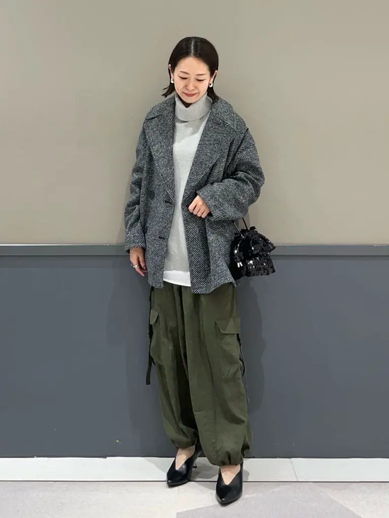 ヘリンボーン柄Pコート/YECCA VECCA（イェッカ ヴェッカ）のその他