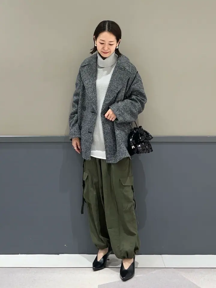 ヘリンボーン柄Pコート/YECCA VECCA（イェッカ ヴェッカ）のその他