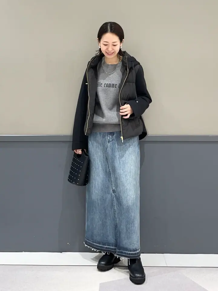 中綿×カットボンディングZIPフーディー/YECCA VECCA（イェッカ