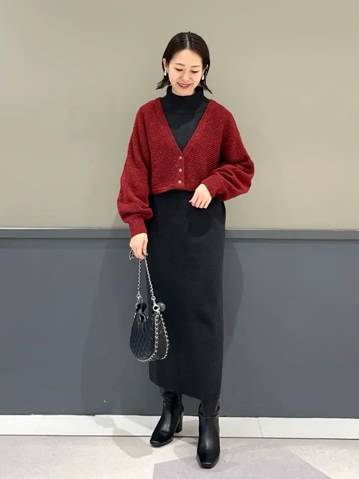 【試着のみ】MAISON SPECIAL マルチウェイレイヤードニットワンピ 2点SET】マルチwayレイヤードニットワンピース/YECCA VECCA（イェッカ